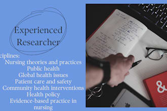 write you professional nursing and public health research and summaries