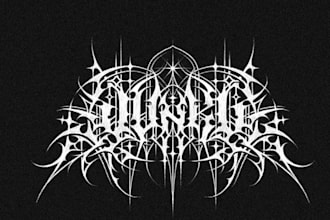 make premium death metal logo within 1 day