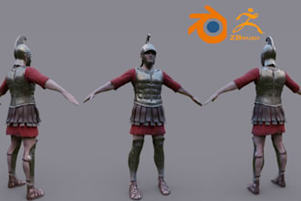 create 3d realistic character for amination and video game