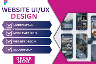 design a modern website app UI UX, template, mockup in figma