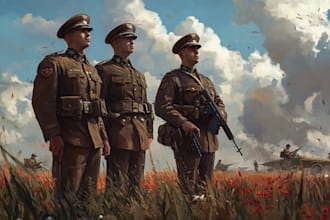draw tactical, warrior ,or military themed illustrations