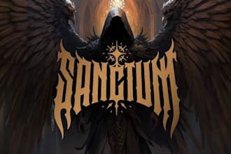 make metal band , studio , rock, 3d and dj music logo design