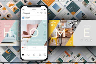 design instagram, linkedin carousel post template for you