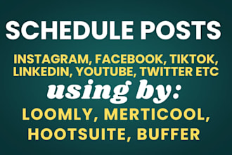 schedule posts on your social media via buffer, loomly, etc