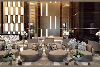 create and render stunning lobby virtual stage and 3d events staged