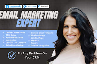 be your kajabi and systeme io email automation expert, workflow, crm expert