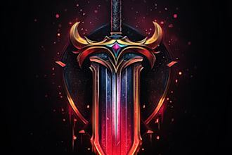 design awesome rpg fantasy or sci fi logo for you