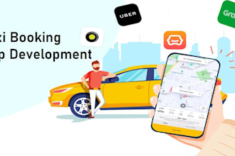 develop custom uber app, taxi booking app, rideshare app for android and IOS