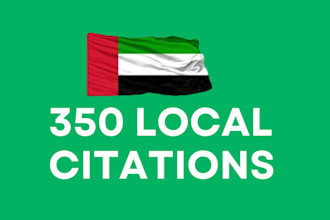 create 350 uae citation for local gmb ranking