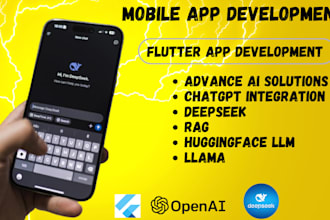 build ai flutter app with openai, llm integration using langchain rag deepseek