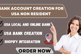 create local and international USA bank for non usa resident, payment gateway