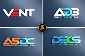 design font, lettering, typography and initial bold logo