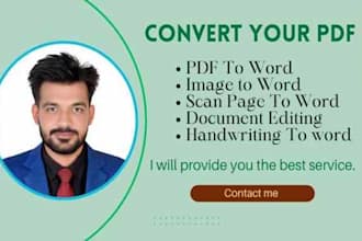 pdf to word, handwriting to word, convert scan pdf to excel
