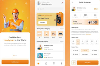 build marketplace handyman service providers app, home service app, laundry app