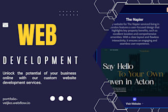 develop your landing page in webflow