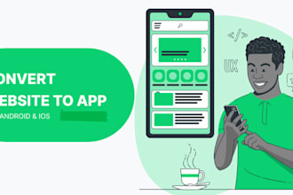 design your website and i convert your website to app with admob