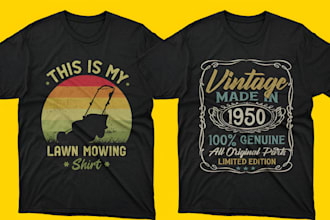 create trendy typography t shirt and graphic t shirt design for your business
