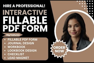 design interactive fillable pdf form journal design workbook and lookbook design
