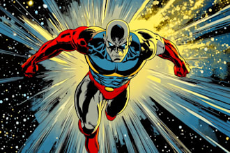 do a concept art superhero character design for comics
