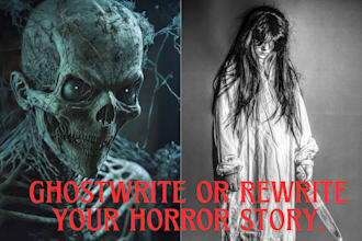 ghostwrite or rewrite horror story, scary short ebook