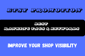 do etsy shop promotion to increase etsy traffics