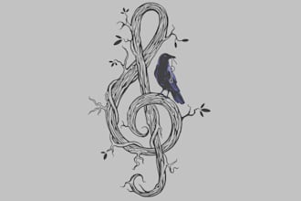 design awesome nature music logo