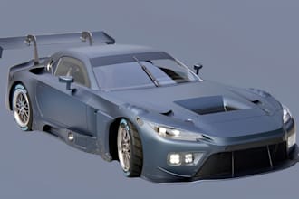 create realistic  3d car model car rendering 3d print  3d car model design