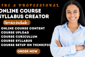 create online course content creation syllabus catalog lesson plan  workbook