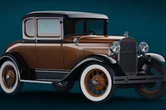 render 3d car ford,virtual reality,suv vehicle, louka car,game asset, 3ds max
