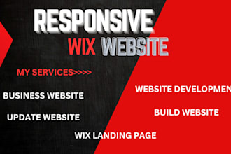build wix landing page, update website and build business website