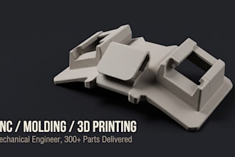 do 3d cad product design for cnc, injection molding and 3d printing
