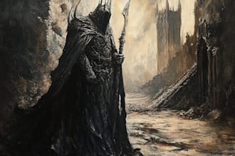 do awesome illustration, dark art, horror,  merchandise