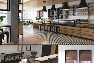 design exterior, interior 3d modeling, 3d rendering of home, commercial building