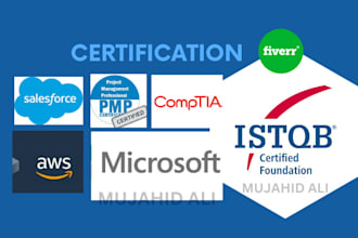 help in pmp, comptia, AWS, microsoft, cism cisco certification
