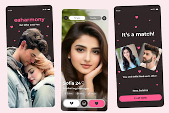 develop mobile apps, live streaming apps, dating apps, and websites
