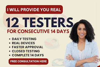 provide 12 testers for app testing google play console closed testing 12 testers
