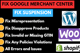 fix google merchant center suspension and misrepresentation