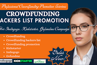 create crowdfunding backers list, crowdfunding promotion, kickstarter, indiegogo