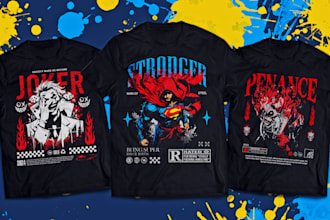 design your favourite comic book superhero t shirt for you