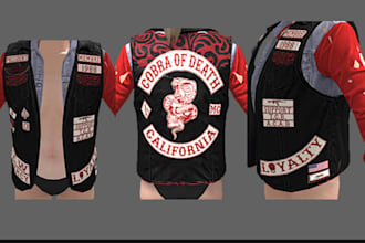 fivem kuttes custom fivem clothing kuttes mc mc vest biker clothing kuttes