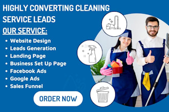 generate commercial cleaning leads, office cleaning leads, house cleaning leads