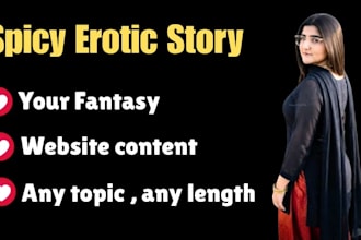 be your romance ghostwriter for nsfw fanfiction kinky and bdsm stories