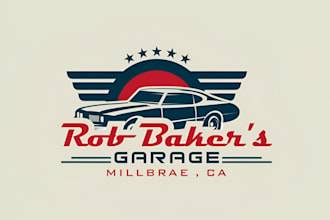 make stunning retro, vintage automotive and auto detailing logo design