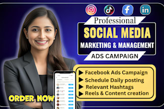 be your facebook social media marketing manager tiktok instagram content creator