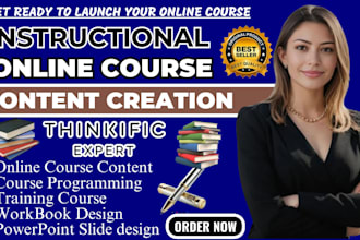 create instructional training manual, online course workbook, powerpoint slides