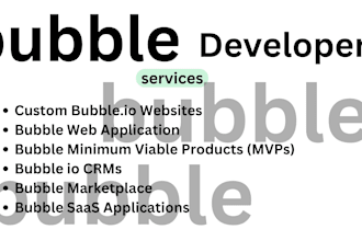 develop bubble io, bubble mvp, adalo, bubble saas, marketplace, web app, bubble