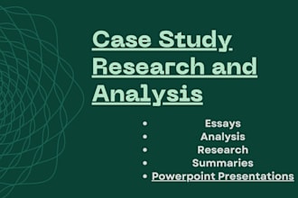 do case study analysis, research, essay, apa and summaries