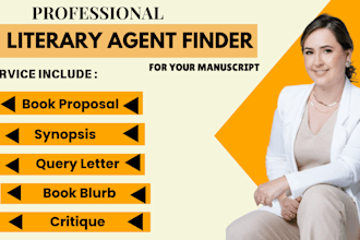 find literary agent for screenplay children story book fiction and book proposal