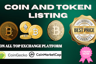 coin listing token listing ico listing on coinmarketcap coingecko token, cmc