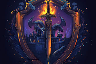 make a fantasy rpg logo dnd image for you